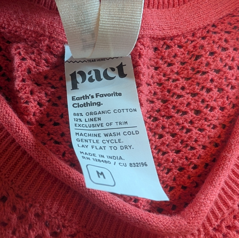 Pact Coral Sleeveless Knit Dress Cover-up - Picture 4 of 7